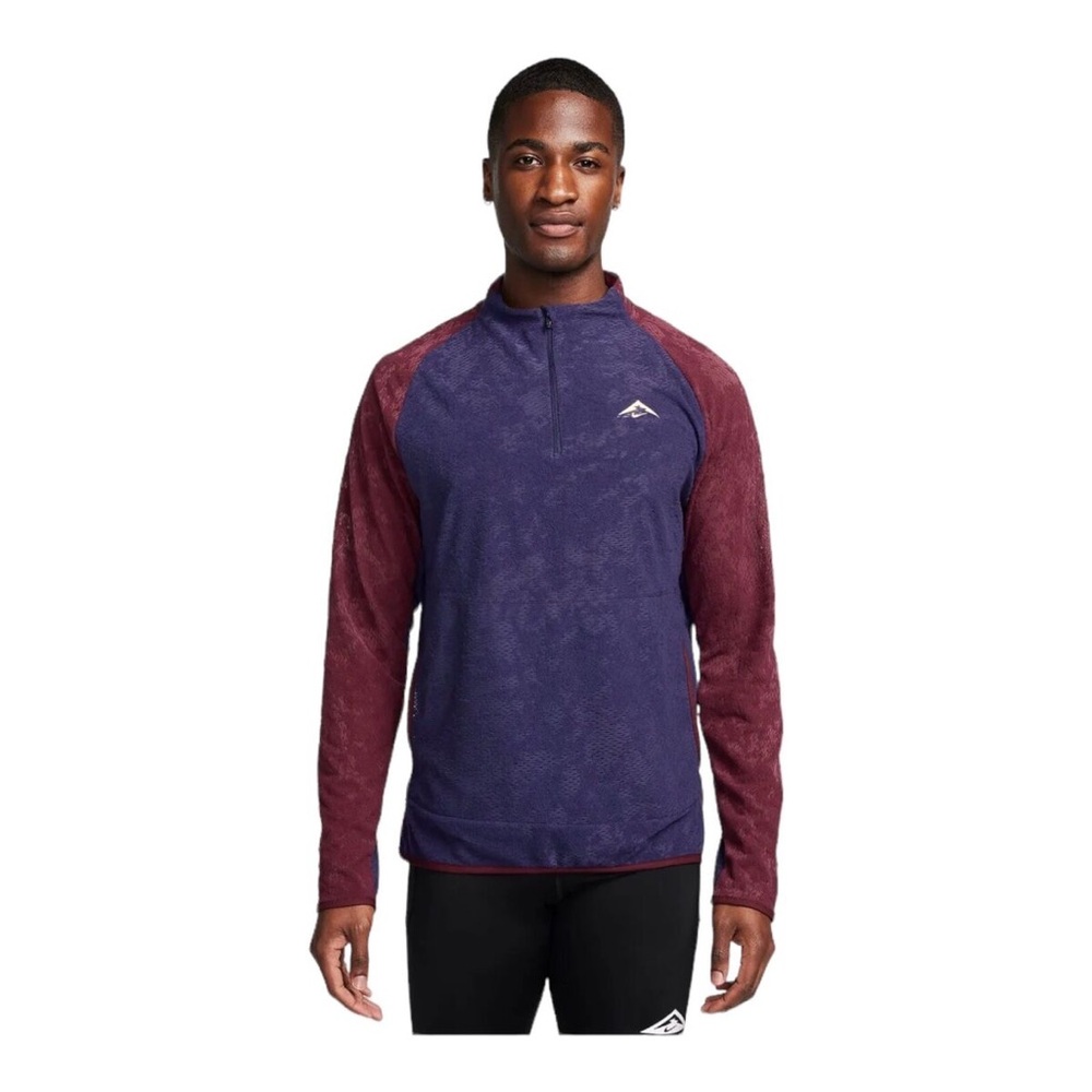 Men's nike Purple and Red Quarter-Zip Pullover